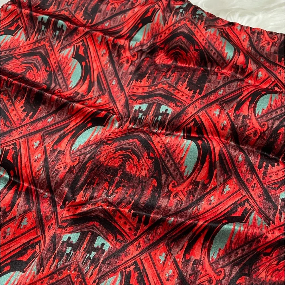Italo Ferretti | Red and Blue 100% Seta-Silk Tie and Pocket Square - Italy